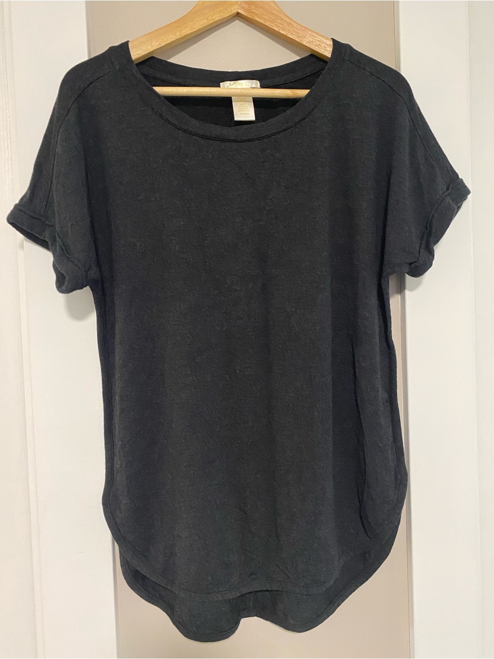 Matty M Charcoal Short Sleeve Crewneck Top